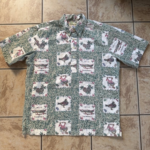 Reyn Spooner Christmas Mele Kalikimaka Short Sleeve Aloha Hawaiian Shirts Large - Picture 4 of 16